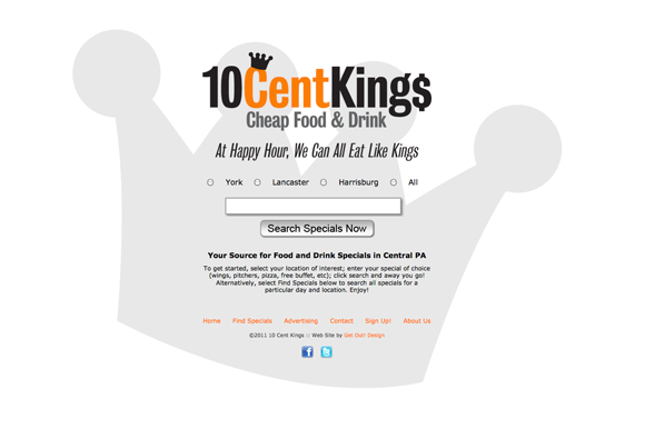 10 Cent Kings Logo and Web Site