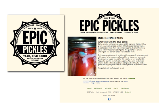 EPIC Pickles Logo and Web Site